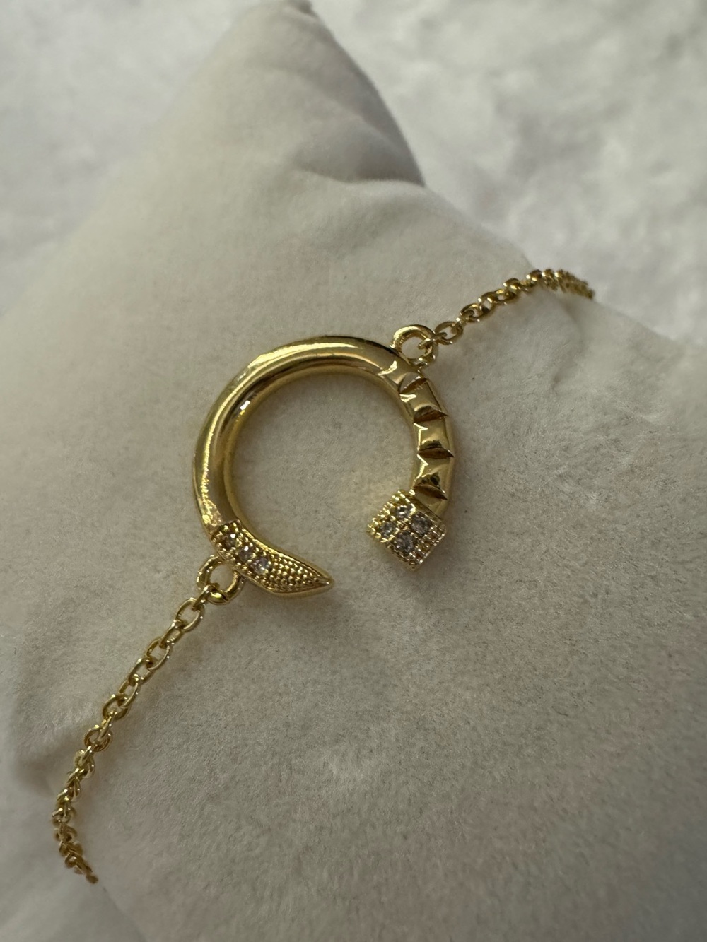 Gold Nail Link Bracelet - Women Jewelry